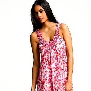 Oscar de La Renta Pink Label Vintage Delicate Ruffle Lingerie Nightgown